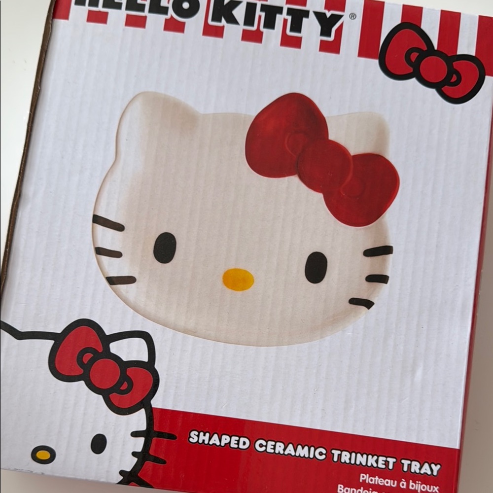 Hello Kitty Ceramic Tray with Red Bow